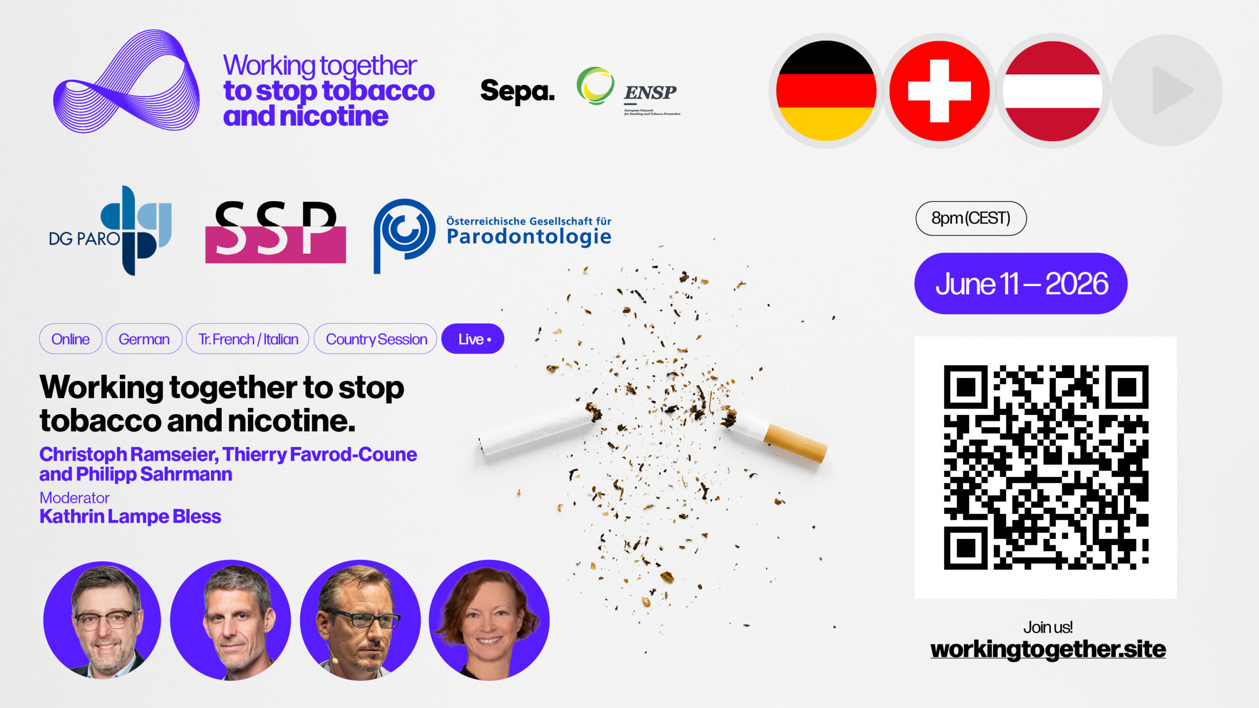 Webinar Working together to stop tobacco and nicotine