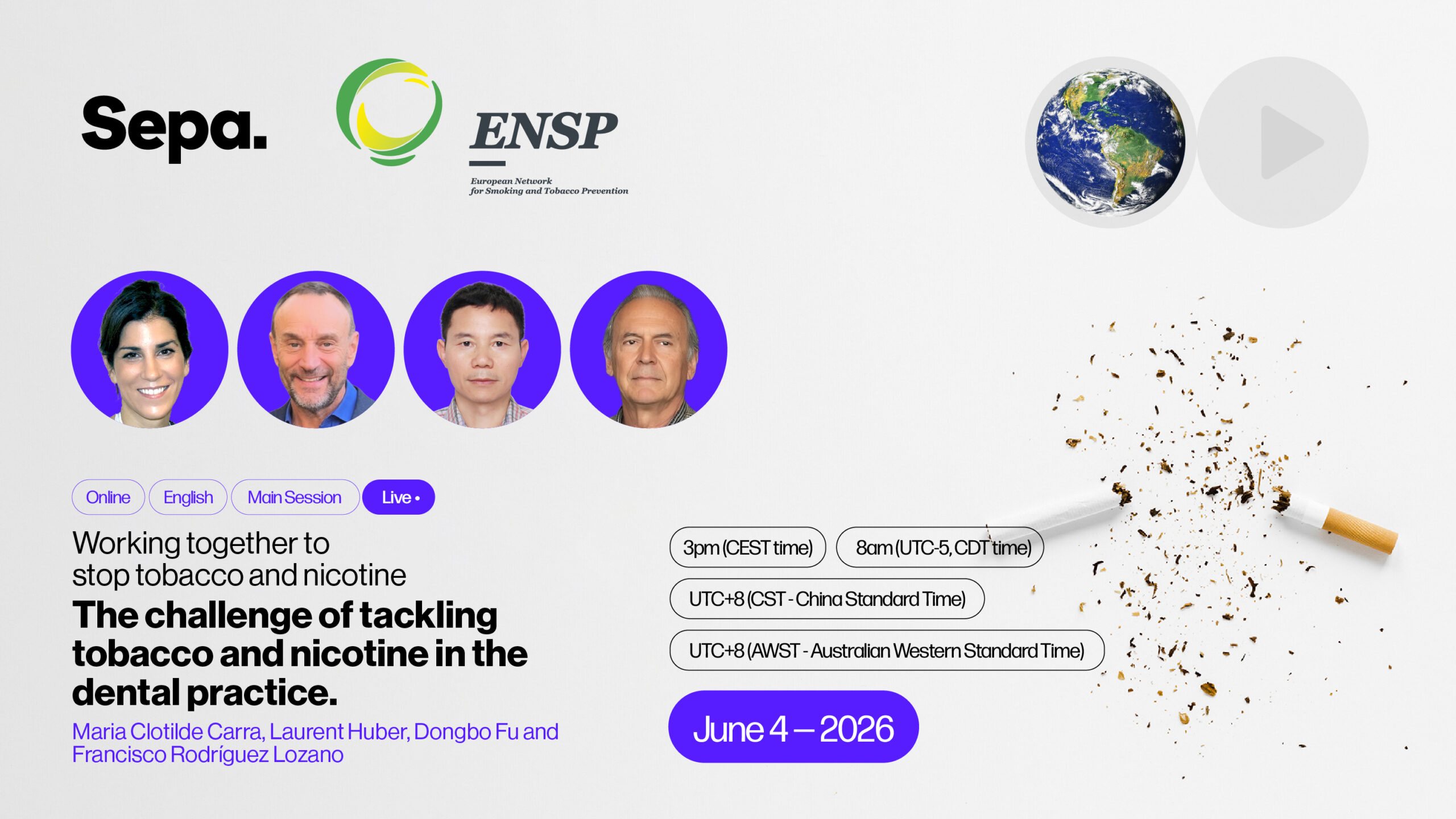 Webinar Working together to stop tobacco and nicotine